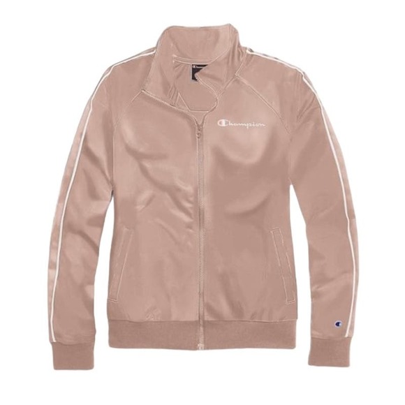 Champion Women's Athletics Script Logo Track Jacket Pink Size M - Picture 1 of 1